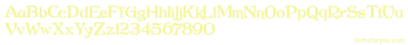 フォントNugie Romantic – 黄色のフォント