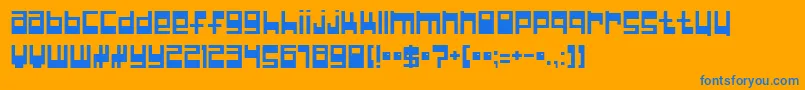 nullp Font – Blue Fonts on Orange Background