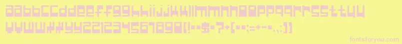 nullp Font – Pink Fonts on Yellow Background