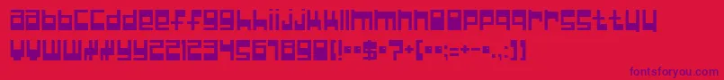 nullp Font – Purple Fonts on Red Background