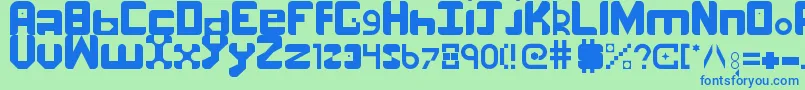 フォントnumber one – 青い文字は緑の背景です。