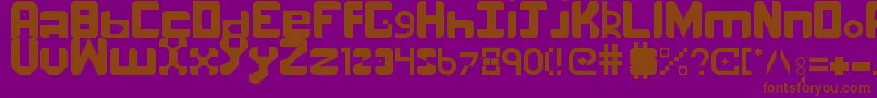 number one Font – Brown Fonts on Purple Background