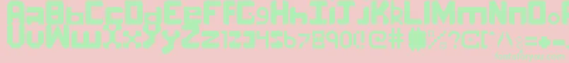 Fonte number one – fontes verdes em um fundo rosa