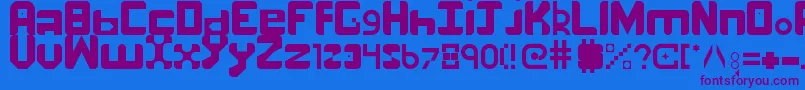 Шрифт number one – фиолетовые шрифты на синем фоне