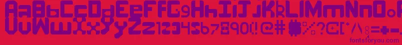 number one Font – Purple Fonts on Red Background