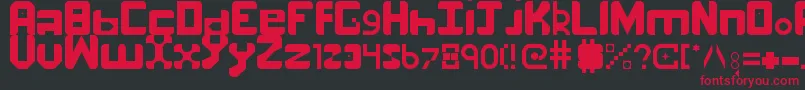フォントnumber one – 黒い背景に赤い文字