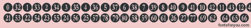 numberpile Font – Black Fonts on Pink Background