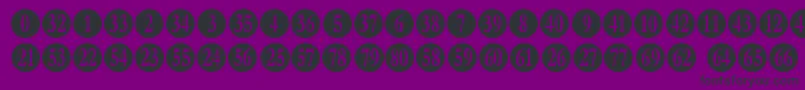 numberpile Font – Black Fonts on Purple Background