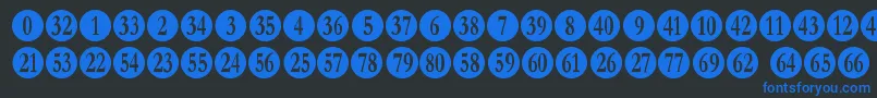 numberpile Font – Blue Fonts on Black Background