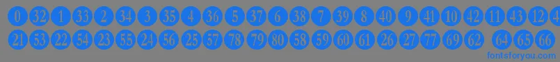 numberpile Font – Blue Fonts on Gray Background