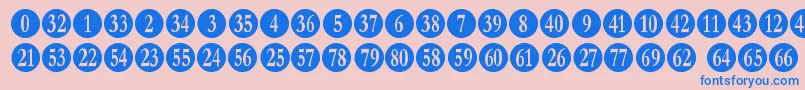 numberpile Font – Blue Fonts on Pink Background