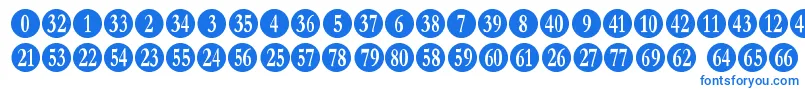 numberpile Font – Blue Fonts on White Background