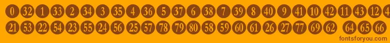 numberpile Font – Brown Fonts on Orange Background