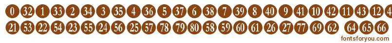 numberpile Font – Brown Fonts on White Background