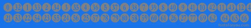 numberpile Font – Gray Fonts on Blue Background
