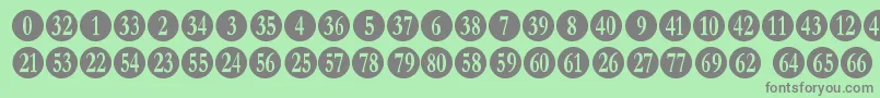 numberpile Font – Gray Fonts on Green Background