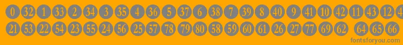 numberpile Font – Gray Fonts on Orange Background