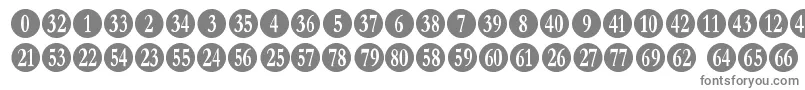 numberpile-Schriftart – Graue Schriften auf weißem Hintergrund