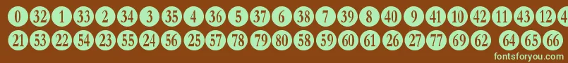 numberpile Font – Green Fonts on Brown Background