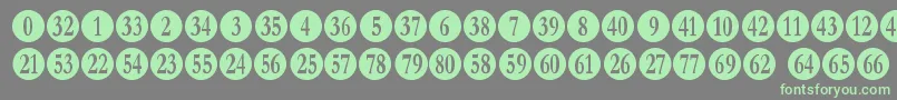 numberpile Font – Green Fonts on Gray Background