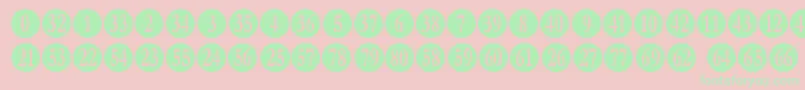 numberpile Font – Green Fonts on Pink Background