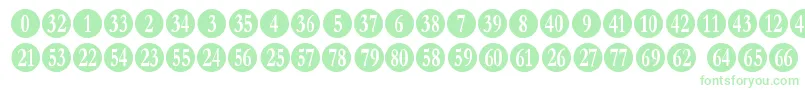 Czcionka numberpile – zielone czcionki na białym tle