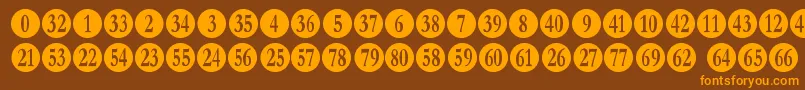 numberpile Font – Orange Fonts on Brown Background