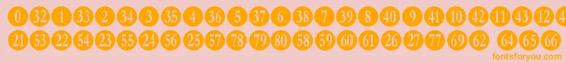 numberpile Font – Orange Fonts on Pink Background