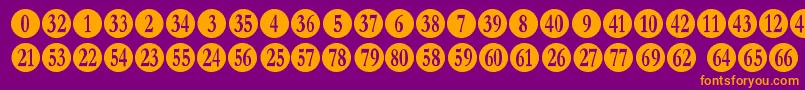 numberpile Font – Orange Fonts on Purple Background