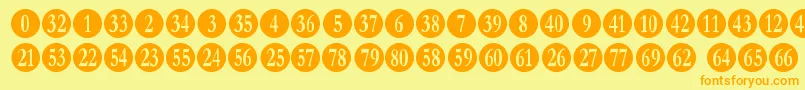 numberpile Font – Orange Fonts on Yellow Background