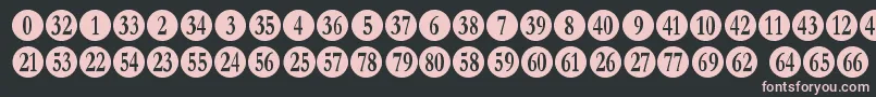 numberpile Font – Pink Fonts on Black Background