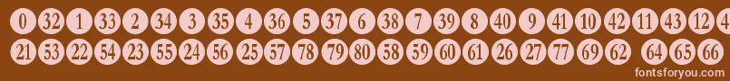 numberpile Font – Pink Fonts on Brown Background
