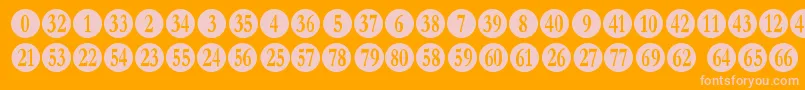 numberpile Font – Pink Fonts on Orange Background