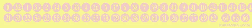 numberpile Font – Pink Fonts on Yellow Background