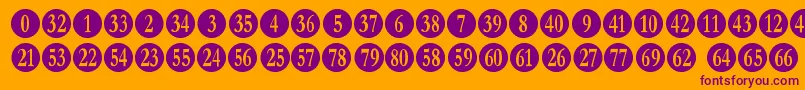 numberpile Font – Purple Fonts on Orange Background