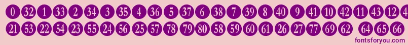 numberpile Font – Purple Fonts on Pink Background