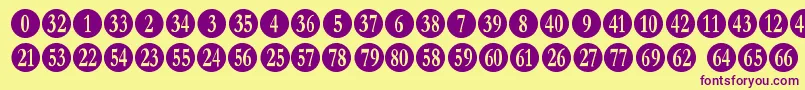 numberpile Font – Purple Fonts on Yellow Background