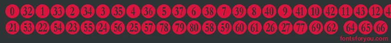 numberpile Font – Red Fonts on Black Background