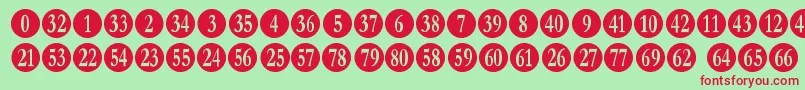 numberpile Font – Red Fonts on Green Background