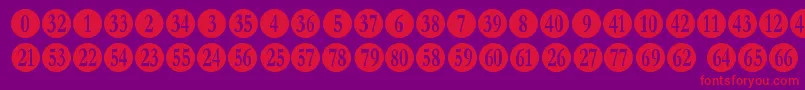numberpile Font – Red Fonts on Purple Background