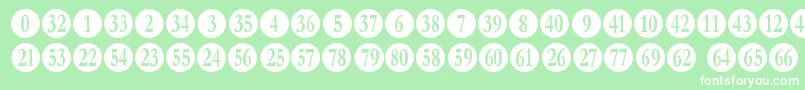 Шрифт numberpile – белые шрифты на зелёном фоне