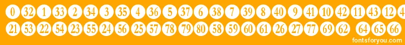 numberpile Font – White Fonts on Orange Background