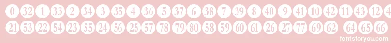 numberpile Font – White Fonts on Pink Background