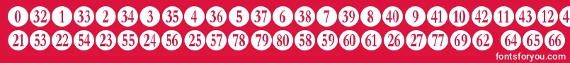 Шрифт numberpile – белые шрифты на красном фоне