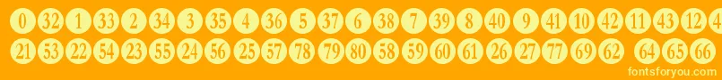 numberpile Font – Yellow Fonts on Orange Background
