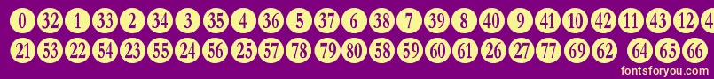 numberpile Font – Yellow Fonts on Purple Background