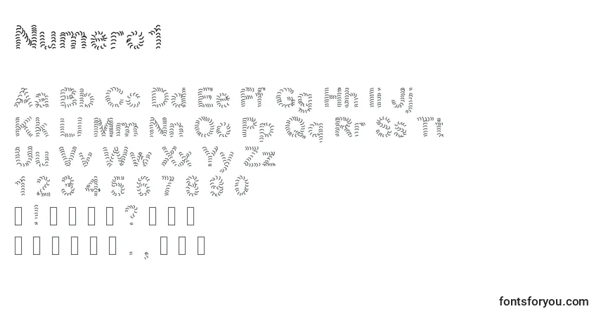 Schriftart Numero1 – Alphabet, Zahlen, spezielle Symbole