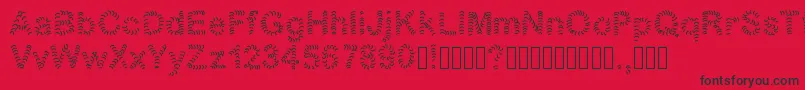フォントNumero1 – 赤い背景に黒い文字