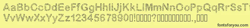 Шрифт Numero1 – чёрные шрифты на жёлтом фоне