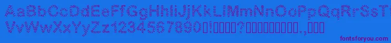 Numero1 Font – Purple Fonts on Blue Background